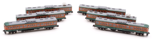 JR113 6 Cars Set - Green & Orange color